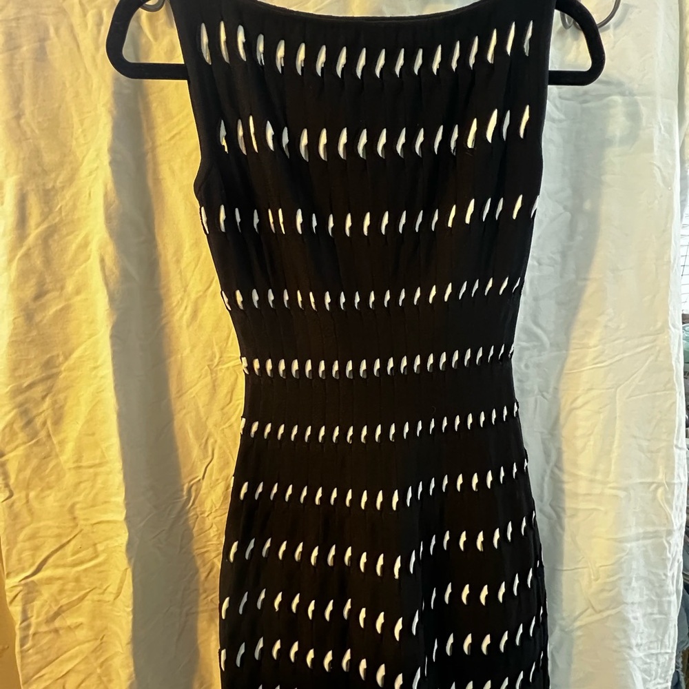 Alaina-Elegant Black and White Women's Dress